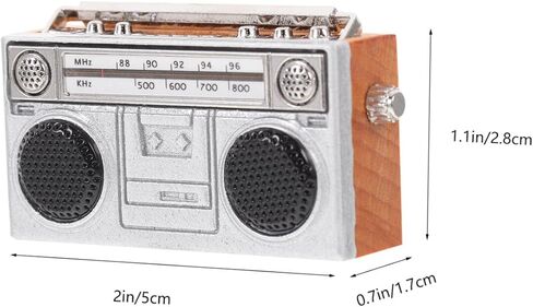 Miniature Doll House Retro Home Appliances, Mini Simulated Retro Radio Model Vintage Small Radio Photography Prop Dollhouse Furniture Accessories Decor B in Saudi Arabia