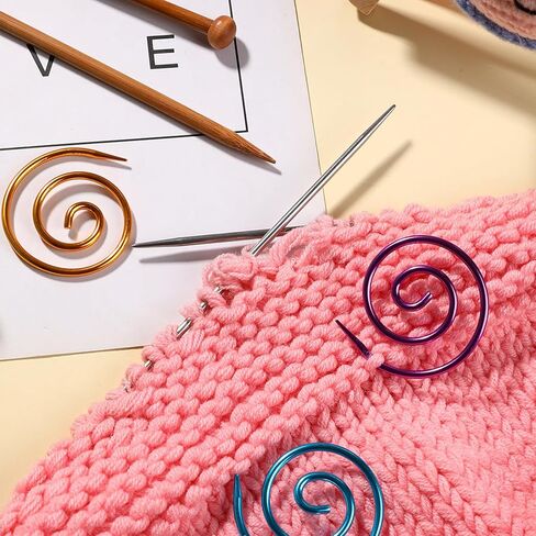 Fockety 9pcs repal cable knitting eedle with box storage ، إبرة كابل حلزانية 1.57 بوصة ، إبر حياكة دائرية ، إبر كابل للحياكة ، دبوس شال الإبرة للكابل للحياكة ، #611 in Saudi Arabia