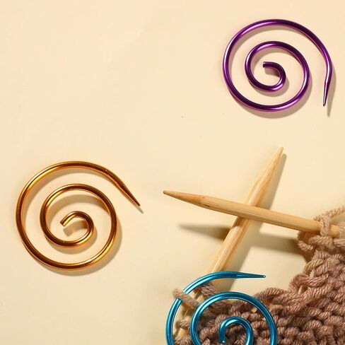 Fockety 9pcs repal cable knitting eedle with box storage ، إبرة كابل حلزانية 1.57 بوصة ، إبر حياكة دائرية ، إبر كابل للحياكة ، دبوس شال الإبرة للكابل للحياكة ، #611 in Saudi Arabia