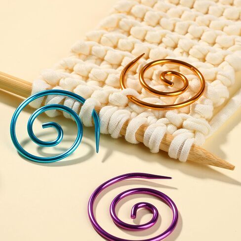 Fockety 9pcs repal cable knitting eedle with box storage ، إبرة كابل حلزانية 1.57 بوصة ، إبر حياكة دائرية ، إبر كابل للحياكة ، دبوس شال الإبرة للكابل للحياكة ، #611 in Saudi Arabia