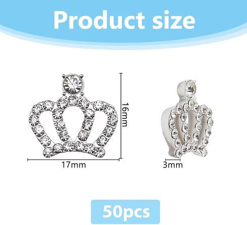 ديكوزميتيك 50pcs تيجان حجر الراين للحرف اليدوية 16x17x3mm صغيرة التاج راتنج راتنجات الراتينستون إكسسوارات البلورة in Saudi Arabia