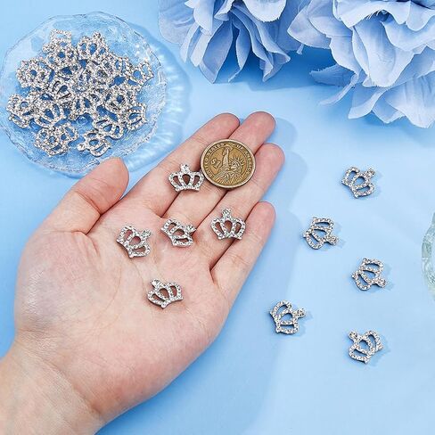 ديكوزميتيك 50pcs تيجان حجر الراين للحرف اليدوية 16x17x3mm صغيرة التاج راتنج راتنجات الراتينستون إكسسوارات البلورة in Saudi Arabia