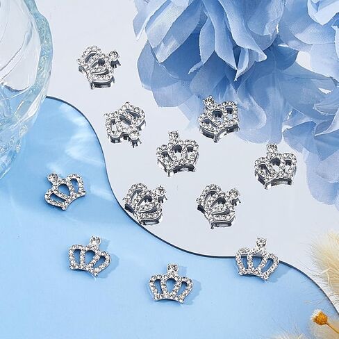 ديكوزميتيك 50pcs تيجان حجر الراين للحرف اليدوية 16x17x3mm صغيرة التاج راتنج راتنجات الراتينستون إكسسوارات البلورة in Saudi Arabia