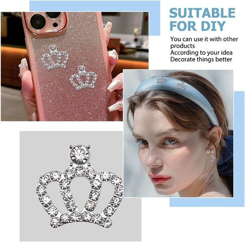 ديكوزميتيك 50pcs تيجان حجر الراين للحرف اليدوية 16x17x3mm صغيرة التاج راتنج راتنجات الراتينستون إكسسوارات البلورة in Saudi Arabia