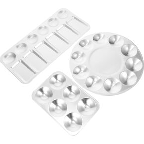 لوحة صينية خلط الطلاء من الألومنيوم مجموعة لوحة الطلاء 3 قطع لألوان مائية الفنانين الغواش in Kuwait