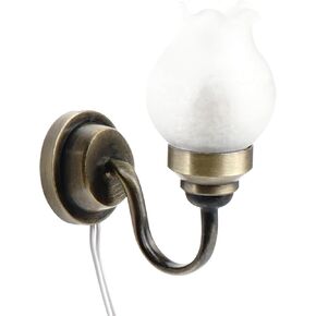 Waldosia 1:12 Scale Miniature 12V Tulip Wall Sconce – Wired Dollhouse Light Fixture for Classic Mini Rooms in Saudi Arabia