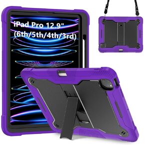 حافظة FS FANSONG لهاتف Samsung Galaxy Tab A8 مقاس 10.5 بوصة 2022، SM-X200/X205/X207 مع واقي شاشة وحامل قلم رصاص ومسند دوار 360 درجة وحزام كتف أسود in Kuwait