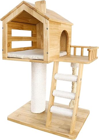 Modern Cat Tree - Durable & Stylish Cat Condo - Designed for Indoor Cats Perfectly Crafted for Fun, Rest, & Scratch Control - Cat Tower, Rope Toy & Scratch Column in Saudi Arabia