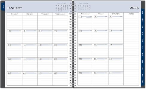 2026 Blue Sky Weekly/Monthly Planner ، 8-1/2 "× 11" ، مقاطع/فحم ، من يناير إلى ديسمبر ، 149061 in Saudi Arabia