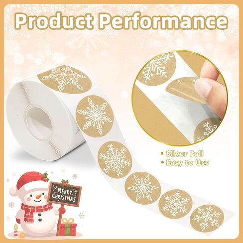 starboling 330pcs ملصقات عيد الميلاد اللامعة ، شارات ندفة الثلج الفضية ، ملصقات لاصقة ذاتية لبطاقات العطلات تغليف الديكور in Saudi Arabia
