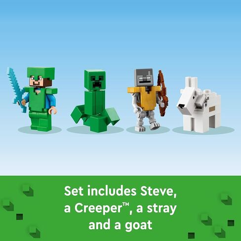Lego Minecraft The Frozen Peaks 21243 ، Cave Mountain مجموعة مع Steve ، Creeper ، Goat Torse and Accessories ، لعبة Biome الجليدية للأطفال في سن الثامنة بالإضافة إلى سنوات in Saudi Arabia