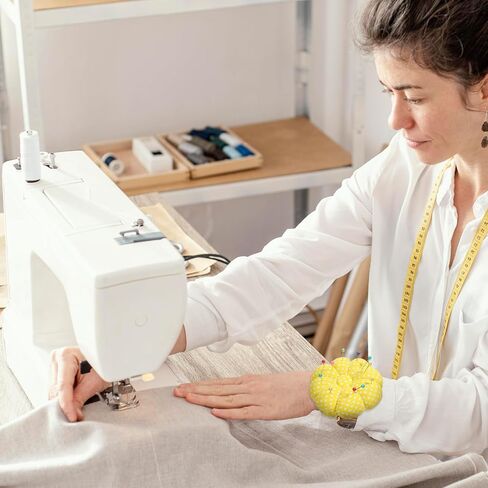 Wrist Pin Cushion for Sewing Pin Cushion Wrist Pincushions for Sewing Cute Needle Cushions Wristband with Elastic Strap for Needlework Supplies DIY Crafts, Yellow Pumpkin Shape in Saudi Arabia