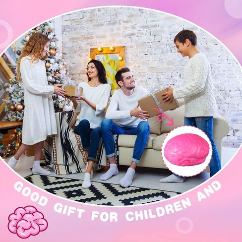Jenaai 30 Pcs Brain Stress Ball Halloween Squeeze Toy 2.76 Inch PU Hand Muscle Exercise Pressure Ball Funny Stress Relief Toy for Teens Adults Improving Grip Strength Release Pressure(Colorful) in Saudi Arabia