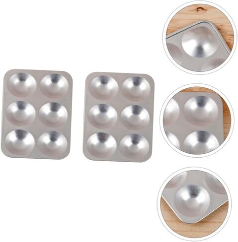 Homoyoyo 2Pcs Aluminum Paint Mixing Pallet 6-Hole Pigment Tray for Artists Multi-Color Mixing Board for Watercolor and Acrylic Painting in Saudi Arabia