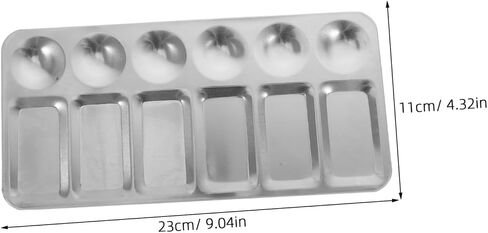 2pcs ألواح خلط الصباغ الفولاذ المقاوم للصدأ مقاوم المقاوم للصدأ لوحات ألوان متينة تلوين صواني للفنانين الحرف والمشاريع DIY in Kuwait