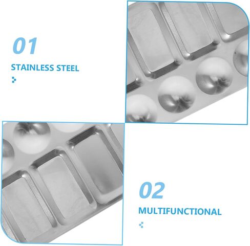 2pcs ألواح خلط الصباغ الفولاذ المقاوم للصدأ مقاوم المقاوم للصدأ لوحات ألوان متينة تلوين صواني للفنانين الحرف والمشاريع DIY in Kuwait