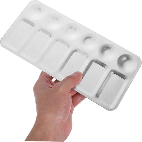 2pcs ألواح خلط الصباغ الفولاذ المقاوم للصدأ مقاوم المقاوم للصدأ لوحات ألوان متينة تلوين صواني للفنانين الحرف والمشاريع DIY in Kuwait