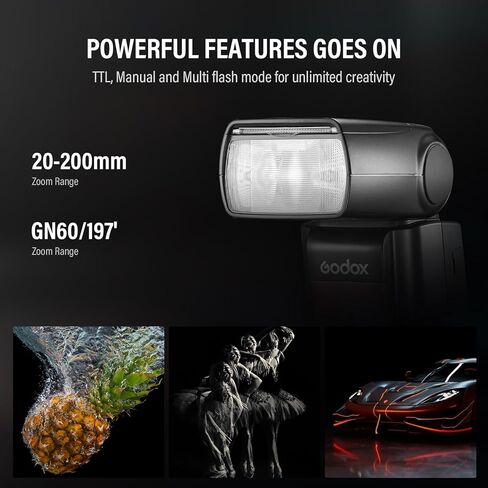 Godox TT685II-N Flash TTL 2.4 جيجا هرتز GN60 مزامنة عالية السرعة 1/8000s كاميرا Speedlite Speedlight Light متوافق مع كاميرات Nikon مع موزع + فلتر + قماش (إصدار مطور TT685N) in Saudi Arabia