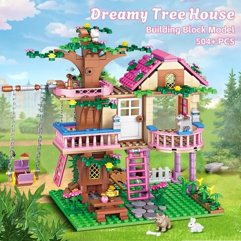 Dream Tree House Building President Tet Friends Construction Toy Toy 504 Pieces Gifts for Girls Teens Kids Agees Vense 6+ in Kuwait