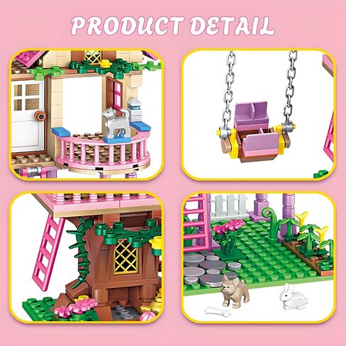 Dream Tree House Building President Tet Friends Construction Toy Toy 504 Pieces Gifts for Girls Teens Kids Agees Vense 6+ in Kuwait