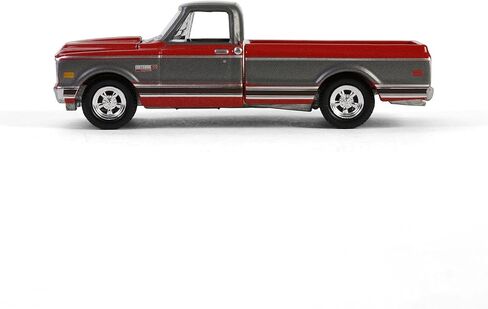 1972 C10 بيك آب بيك آب شاحنة Ruby Red و Gunmetal Gray Metallic Hobby Series 1/64 Diecast Model Car بواسطة Greenlight GL30547 in Saudi Arabia