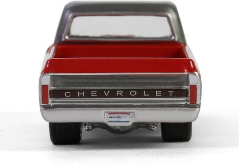 1972 C10 بيك آب بيك آب شاحنة Ruby Red و Gunmetal Gray Metallic Hobby Series 1/64 Diecast Model Car بواسطة Greenlight GL30547 in Saudi Arabia