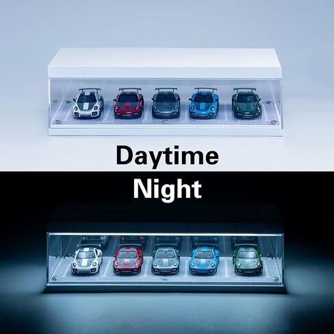 Display Case for Hot Wheels,1/64 Diorama Display Case with High-Intensity LED Lighting,Compact and Stackable Car Model Storage and High-Definition Display in Saudi Arabia