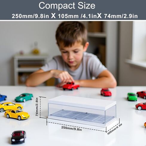 Display Case for Hot Wheels,1/64 Diorama Display Case with High-Intensity LED Lighting,Compact and Stackable Car Model Storage and High-Definition Display in Saudi Arabia