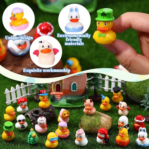 20 Pcs Holiday Mini Resin Ducks Tiny Resin Animals Miniature Duck Figurines Suitable for DIY Cake Ornaments Crafts Moss Landscape Decoration in Saudi Arabia
