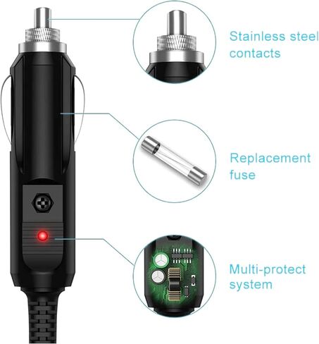 Guy-Tech Car DC Adapter Compatible with Star Micronics SM-T300i SMT300i Series Receipt Direct Thermal Mobile Printer 39631810 SM-T300i-DB50 SMT300IDB50 Auto Vehicle Boat Power Supply Cord in Saudi Arabia
