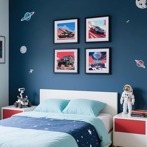 Lamplig 4 Pack Paint by Numbers Kit للأطفال من 4 إلى 6 سنوات على الطرق الوعرة للسيارات والسيارات الرياضية على القماش بدون طلاء DIY من الأعمار 6-8،8-12 هدية للأطفال ، 8 × 8 بوصة in Kuwait