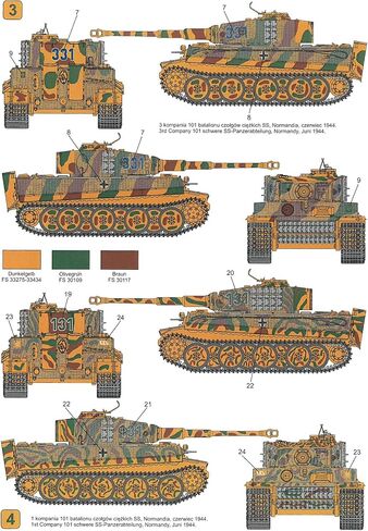 Techmod 72806 1/72 Pz.Kpfw.VI Tiger Ausf.E Tank mid Production Wet Decal 1944 in Saudi Arabia