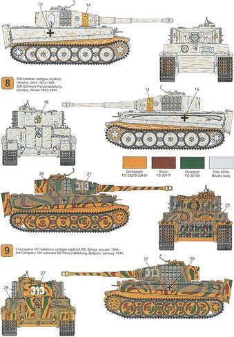 Techmod 72806 1/72 Pz.Kpfw.VI Tiger Ausf.E Tank mid Production Wet Decal 1944 in Saudi Arabia