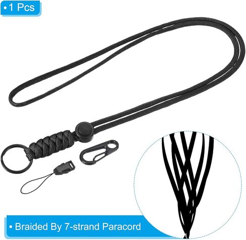 Patikil Badge Lanyard Netclace Keychain Cord Metal Clasp Clasp Hook Ring Strap للمفاتيح حامل بطاقة بطاقة هوية الصافرة in Saudi Arabia