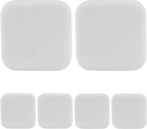 Hordion Door Stopper Wall Protector, Silicone Door Knob Guard Wall Shield, Round Self-Adhesive Door Handle Bumper Silencer for Home Office School 6 Pack, White in Saudi Arabia