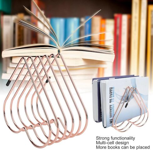 Desk Book Storage Rack, Telescopic Files Folder Stand Organizer Craft Supplies Decoration, Telescopic Book Stand (Gold) in Saudi Arabia