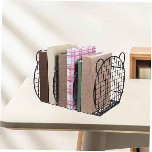 Artibetter Desktop Book Organizer Metal Storage Rack for Efficient File Sorting and Desk Organization Stylish Divided Storage for Home Office and Classroom Use in Saudi Arabia