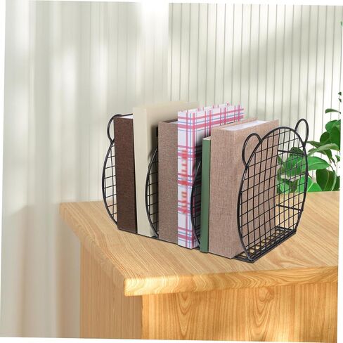 Artibetter Desktop Book Organizer Metal Storage Rack for Efficient File Sorting and Desk Organization Stylish Divided Storage for Home Office and Classroom Use in Saudi Arabia