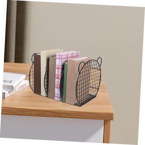 Artibetter Desktop Book Organizer Metal Storage Rack for Efficient File Sorting and Desk Organization Stylish Divided Storage for Home Office and Classroom Use in Saudi Arabia