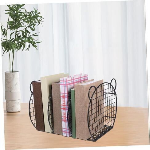 Artibetter Desktop Book Organizer Metal Storage Rack for Efficient File Sorting and Desk Organization Stylish Divided Storage for Home Office and Classroom Use in Saudi Arabia