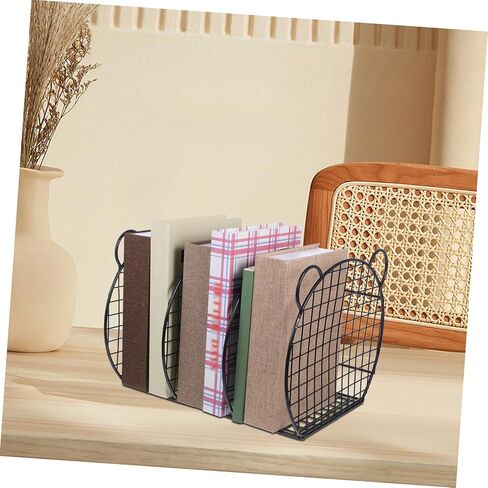 Artibetter Desktop Book Organizer Metal Storage Rack for Efficient File Sorting and Desk Organization Stylish Divided Storage for Home Office and Classroom Use in Saudi Arabia
