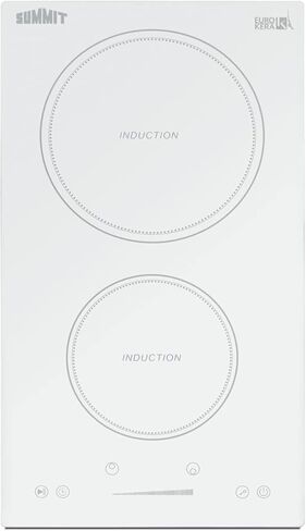 Summit Appliance SINC4B302W 30" Wide 208-240V 4-Zone Built-in Induction Cooktop in White Glass with Touch Controls, Automatic Shutoff, Residual Heat Indicator Light, Timer Function and Child Lock in Saudi Arabia