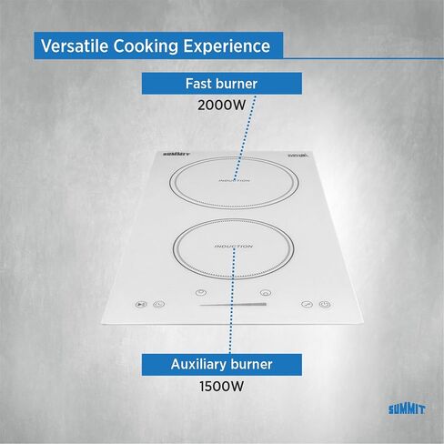 Summit Appliance SINC4B302W 30" Wide 208-240V 4-Zone Built-in Induction Cooktop in White Glass with Touch Controls, Automatic Shutoff, Residual Heat Indicator Light, Timer Function and Child Lock in Saudi Arabia