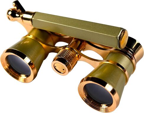 HQRP Opera Glasses Rose/Pink-Pearl with Gold Trim w/Crystal Clear Optic (CCO), Extendable Handle in Kuwait