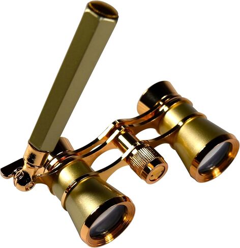 HQRP Opera Glasses Rose/Pink-Pearl with Gold Trim w/Crystal Clear Optic (CCO), Extendable Handle in Kuwait