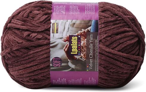 غزل تشنيل مكتنزة للكروشيه - 2x200g غزل بطانية الطفل للكروشيه الناعم - 350 ياردة خيوط زهرية سميكة للحياكة الأميجورومي (2 ، أسود) in Kuwait