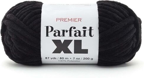 خيوط الممتاز Parfait XL ، مثالية للكروشيه والحياكة ، وزن جامبو ، تشنيل ، أسود ، 7 أونصة ، 87 ياردة in Saudi Arabia