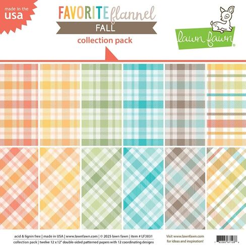 Lawn Fawn LF3831 Favorite Flannel Fall Collection Pack in Saudi Arabia