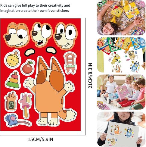 BLYTOY Make-a-face Stickers Sheets Make Your Own Stickers,Mixed & Matched with 8 Designed Characters(3 of Each) for Party Favors Supplies, Reward, Decor, Gift Idea in Saudi Arabia