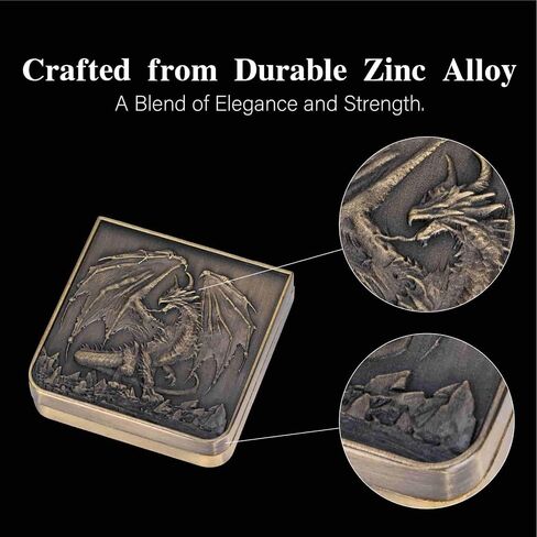 Foldable Spinner Metal DND Dice Set – Compact Elegant Design with D4, D6, D8, D10, D12, D20, D% for TTRPG Gifts in Kuwait